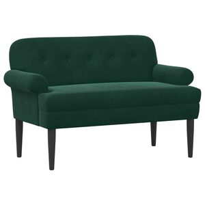 vidaXL Zweisitzer mit Knopfheftung Dunkelgr&uuml;n 120 x 66 x 78 cm Samt