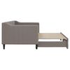vidaXL Tagesbett Ausziehbar Taupe 80x200 cm Stoff