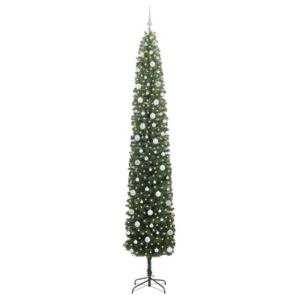 vidaXL K&uuml;nstlicher Weihnachtsbaum mit 300 LEDs mit St&auml;nder Gr&uuml;n 270 cm