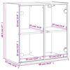 vidaXL Wandschrank mit Glast&uuml;ren Grau Sonoma 68x37x68,5 cm
