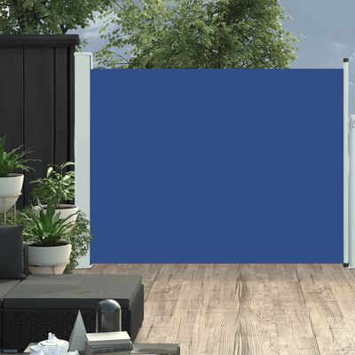 vidaXL Seitenmarkise Ausziehbar 140x500 cm Blau