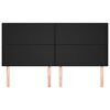 vidaXL Kopfteil Schwarz 200x5x118/128 cm Kunstleder