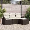 vidaXL Gartensofa-set Braun Poly-Rattan
