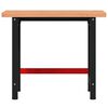 vidaXL Werkbank 100x60x83 cm Massivholz Buche Rechteckig