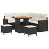 vidaXL Gartensofa-set 8 stk. 5-Sitzanzahl Schwarz Poly Rattan