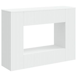vidaXL Konsolentisch Gestreift Wei&szlig; 101 x 29 x 74 cm Holzwerkstoff