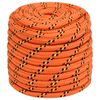 vidaXL Bootsseil Orange 16 mm 25 m Polypropylen