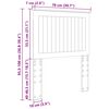 vidaXL Kopfteil mit Kopfteil Beton Grau 75 cm Holzwerkstoff