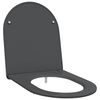 vidaXL Toilettensitz Anthrazit 47 x 36 x 3,4 cm Duroplast