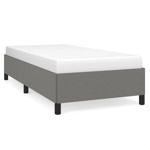 vidaXL Bettgestell ohne Matratze Dunkelgrau 90x190 cm Stoff