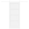 vidaXL Schiebet&uuml;r Wei&szlig; 83 x 202 cm Massives Kiefernholz