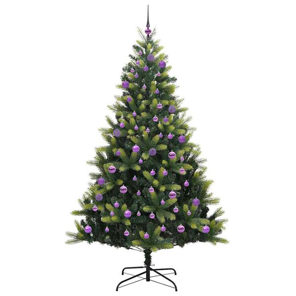 vidaXL K&uuml;nstlicher Klapp-Weihnachtsbaum mit 300 LEDs Gr&uuml;n 240 cm