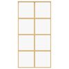 vidaXL Schiebet&uuml;r Golden 102,5x205 cm ESG-Klarglas und Aluminium