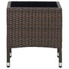 vidaXL Gartentisch Braun 40x40x45 cm Poly Rattan