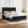 vidaXL Boxspringbett mit Matratze Schwarz 180x200 cm Stoff
