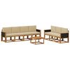 vidaXL Outdoor-Sofagarnitur mit Kissen 7 pcs Natur