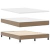 vidaXL Boxspringbett mit Matratze Cappuccino 140 x 190 cm Kunstleder