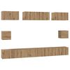 vidaXL TV-Schrankset 8 pcs Artisan-Eiche Holzwerkstoff
