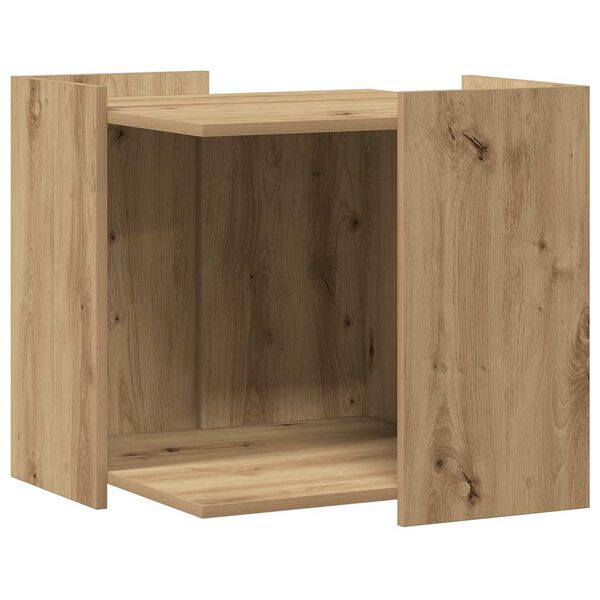 vidaXL Katzenklo Artisan-Eiche 53x53x51 cm Holzwerkstoff