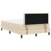 vidaXL Boxspringbett mit Matratze Creme 120 x 200 cm Stoff