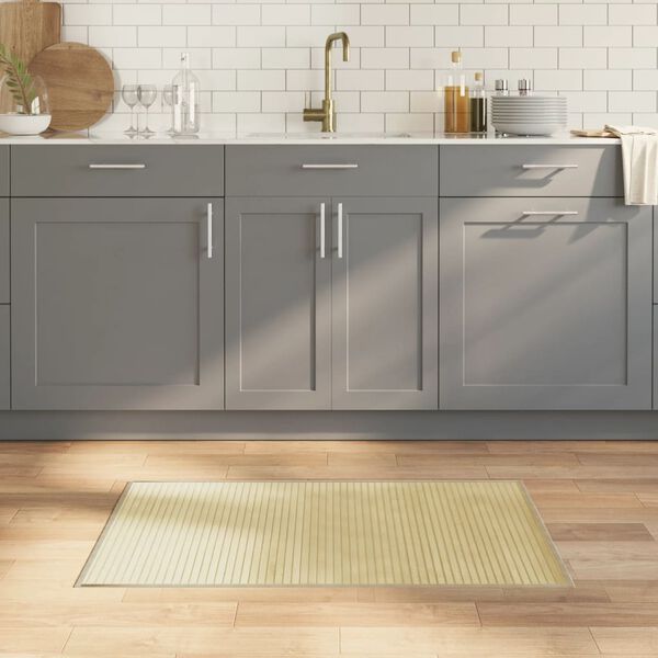 vidaXL Teppich Rechteckig Dunkelbraun 60x300 cm Bambus