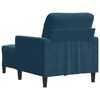 vidaXL Sessel mit Hocker Blau 60 cm Samt