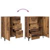 vidaXL Highboard Wandmontiert Altholz 69,5 x 34 x 180 cm Holzwerkstoff