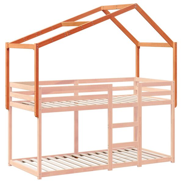 vidaXL Dach für Kinderbett Wachsbraun 213x95,5x144,5 cm Massivholz