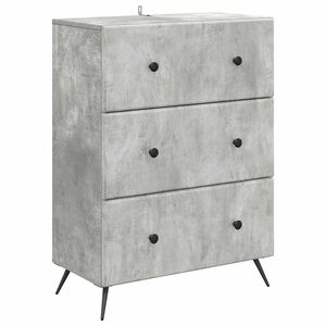 vidaXL Schubladenschrank 66 x 34,5 x 90 cm Holzwerkstoff Betongrau