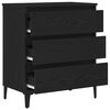 vidaXL Sideboard Schwarz Eichen-Optik 60 x 35 x 70 cm Holzwerkstoff