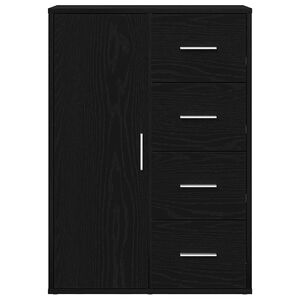 vidaXL Sideboard Schwarz Eichen-Optik 60 x 31 x 84 cm Holzwerkstoff