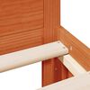 vidaXL Massivholzbett ohne Matratze mit Kopfteil Braun 140x200 cm