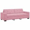 vidaXL Sofa Set 3 pcs Rosa 221 x 80 x 80 cm Samt