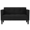 vidaXL Zweisitzer-Sofa Schwarz 111 cm Stoff