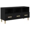 vidaXL TV-Schr&auml;nk 102 x 36 x 50 cm Schwarz Eichen-Optik Holzwerkstoff