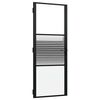 vidaXL Glast&uuml;r 83 x 3,5 x 201,5 cm Aluminium Schwarz