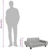 vidaXL Hundebett Hellgrau 70x45x33 cm Samt