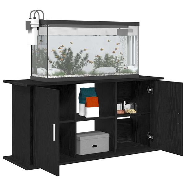vidaXL Aquariumst&auml;nder Schwarz Eichen-Optik 121x41x58 cm Holzwerkstoff