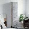 vidaXL Highboard Betongrau 34,5x34x180 cm Holzwerkstoff