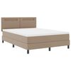 vidaXL Boxspringbett mit Matratze Cappuccino 140 x 190 cm Kunstleder