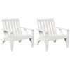 vidaXL Adirondack-Gartenst&uuml;hle 2Stk. Wei&szlig; 75x77x77cm Massivholz Kiefer