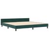 vidaXL Boxspringbett mit Kopfteil Dunkelgr&uuml;n 200 x 200 cm Samt