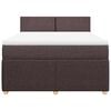 vidaXL Boxspringbett mit Matratze Dunkelbraun 140x190 cm Stoff