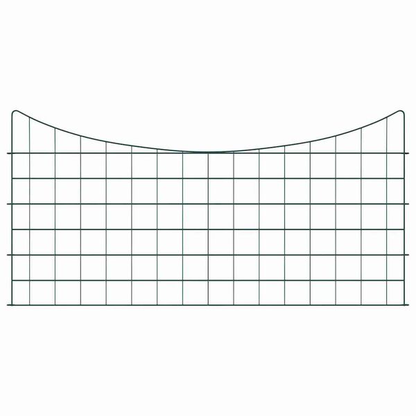 vidaXL Teichzaun Set 5 pcs Gr&uuml;n 100 x 50 cm Stahl