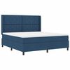 vidaXL Boxspringbett mit Matratze mit Kopfteil Blau 180 x 200 cm Stoff