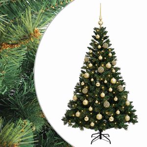 vidaXL K&uuml;nstlicher Weihnachtsbaum mit Kugel 120 cm 150 LEDs