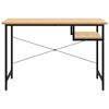 vidaXL Computertisch Schwarz und Eiche Hell 105x55x72 cm MDF und Metall