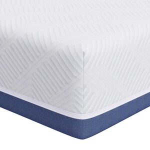 vidaXL Matratze Wei&szlig; und Blau 80 x 160 cm Jacquard-Stoff