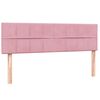 vidaXL Boxspringbett mit Matratze Rosa 140x210 cm Samt
