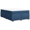 vidaXL Boxspringbett mit Matratze Blau 160x200 cm Stoff